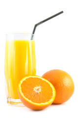 orange juice and oranges