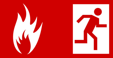 Emergency fire exit door