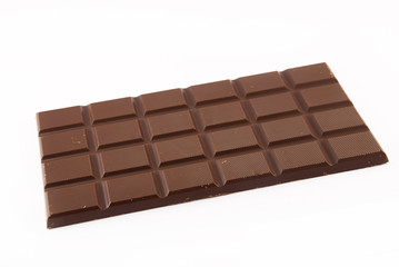 bar of chocolate on a white background