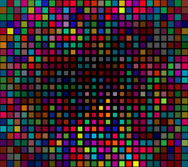 Multicolor Pixels Abstract