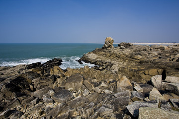 rocks on a beach in brittany
