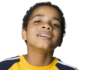 Portrait of a Latino boy looking into Camera