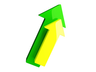 Isolated 3d Illustration Of Arrow!