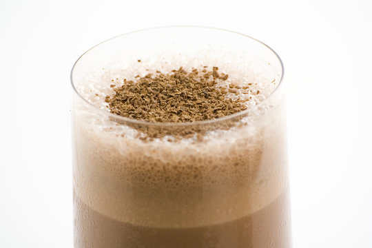 refreshing chocolate shake with chocolate Birutes