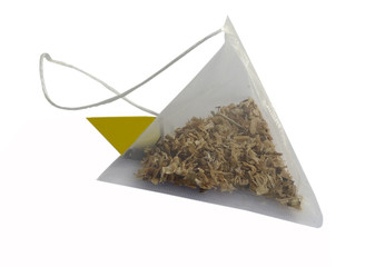 tea bag on a white background