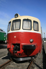 Fototapeta premium Old yellow railcar