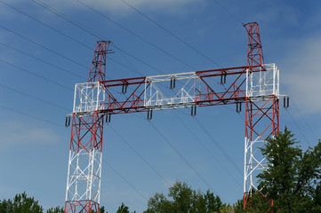 Power line pillar