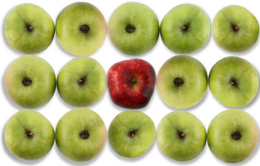 mele verdi e mela rossa