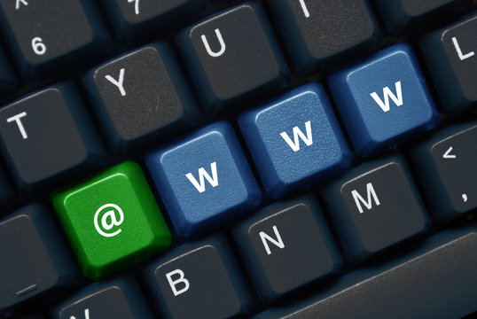"www" keys on keyboard (internet access online web)