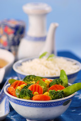 rice and vegetables