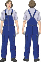 Overalls the female warmed