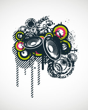 Music Design Elements Vector Illustration