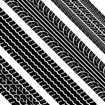 Vector tire tracks