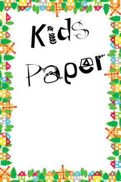 Vector Paper - Child or kids like doodle houses drawing