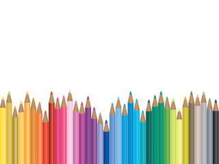 Colourful pencils illustration