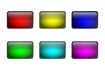 Rectangel Glasbuttons