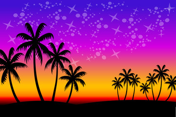 Obraz na płótnie Canvas abstract beach - sunset
