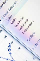 LCD macro photo, business related email concept shot