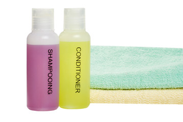 towels and hair care products