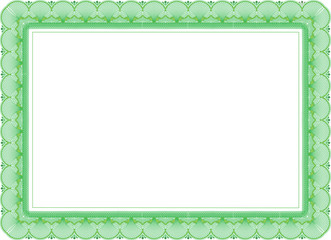 Certificate in green colors