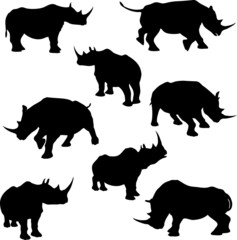 Rhino Silhouettes