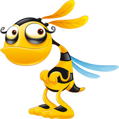 Zabawna pszczoła - obrazy, fototapety, plakaty