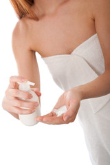 Body care series - Applying lotion