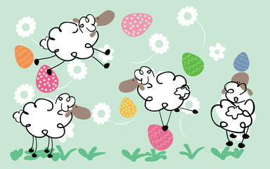easter sheeps