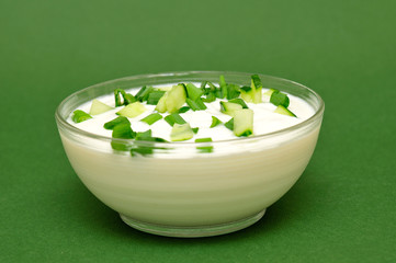 Yoghurt with cucumber