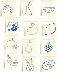 fruit icon set