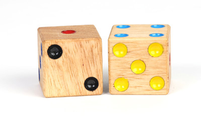 Fototapeta na wymiar wooden dice