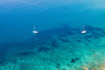 beautiful exotic beach in Mediterranean