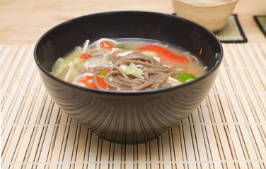 buckwheat noodle soup