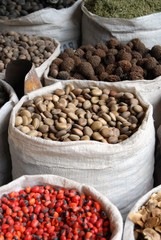 Beans and Spices in Market, La Paz