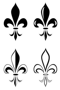 Naklejki A Fleur de lis tribal tattoo set
