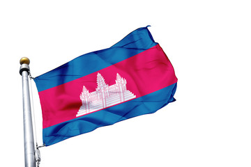 Fototapeta na wymiar drapeau cambodge