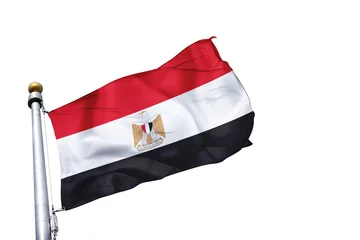 Selbstklebende Fototapeten drapeau égypte © benetma