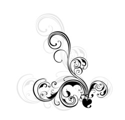 arabesque floral noir vintage