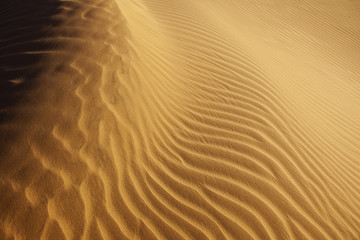 close-up of sand pattern in the desert