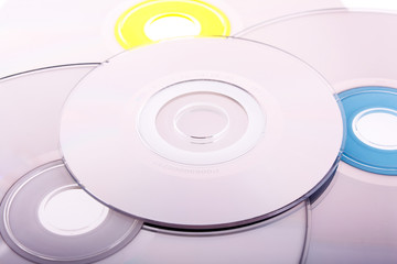 abstract background of DVD's