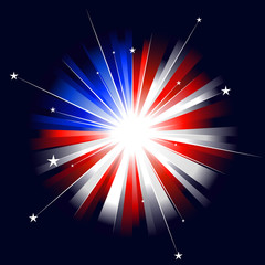 USA styled burst of light