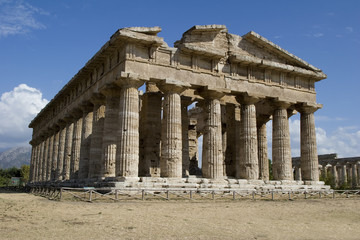 Fototapeta na wymiar Second Temple of Hera - Paestum Italy