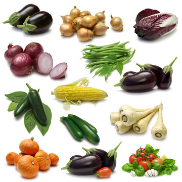 Vegetable Sampler with clipping paths
