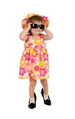 Cute girl in bis shoes