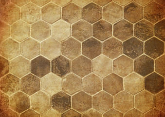Background of old grunge tiles