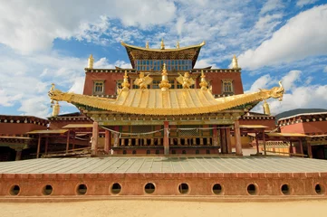 Rolgordijnen songzanlin tibetaans klooster, shangri-la, china © javarman