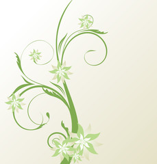 Fototapeta na wymiar green floral background
