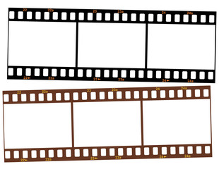 Obraz premium Two strips of 35mm transparency film