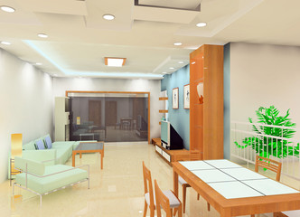 a kind of interior design plan (living room)