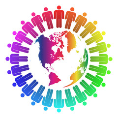 Equality with people around the world in a friendship chain